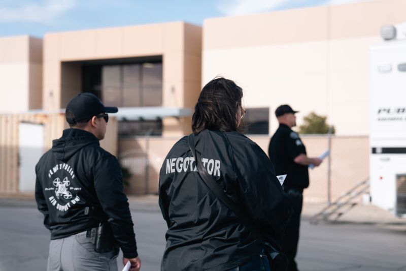 Hemet PD Officers at a Crime Scene
